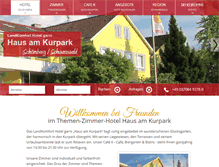 Tablet Screenshot of hotel-hausamkurpark.de